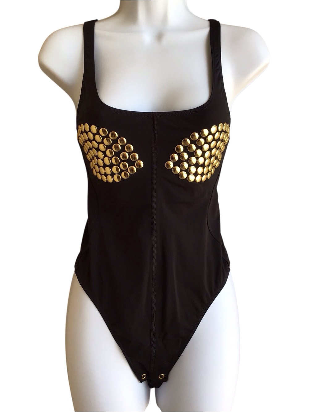 Good American The Fembot Studded Bodysuit NEW